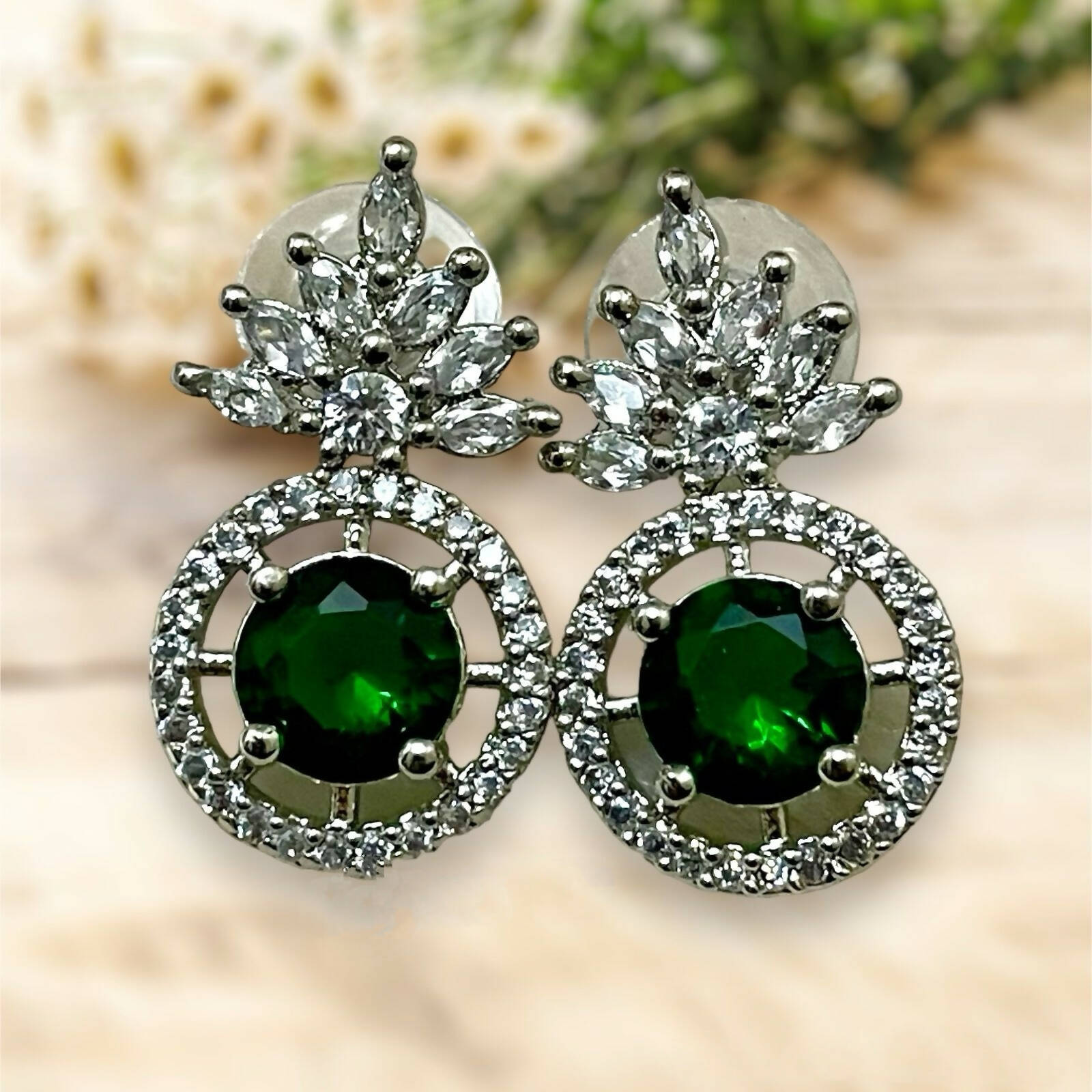 Pretty in Green with Swarovski Crystal Earrings | Kira Shaner | Flickr